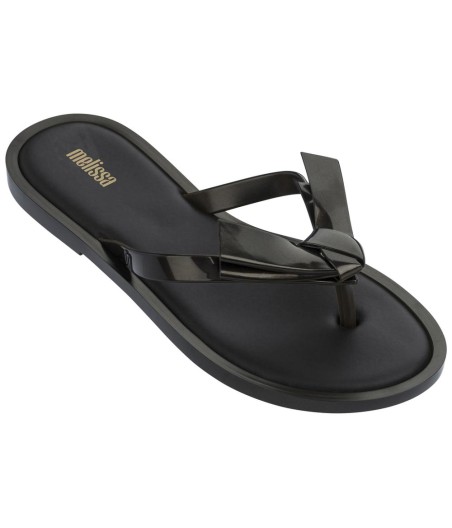 COMBINA black flat crab sandals for woman 